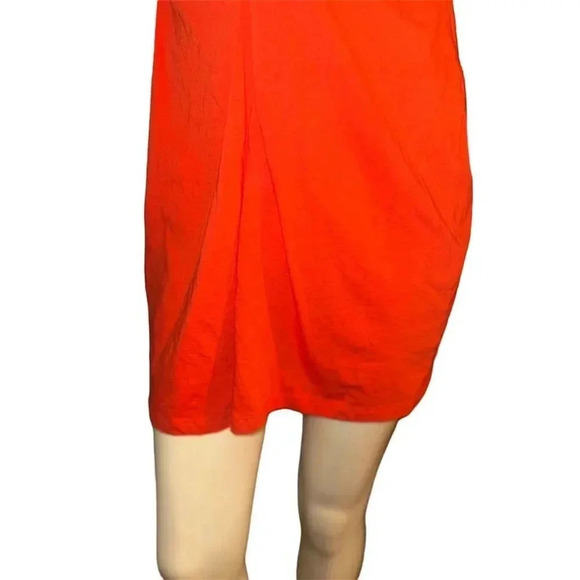 FUTURE
COLLECTIVE  Orange Knotted Cut-Out T-Shirt Dress Size M Short Sleeve - Picture 7 of 13